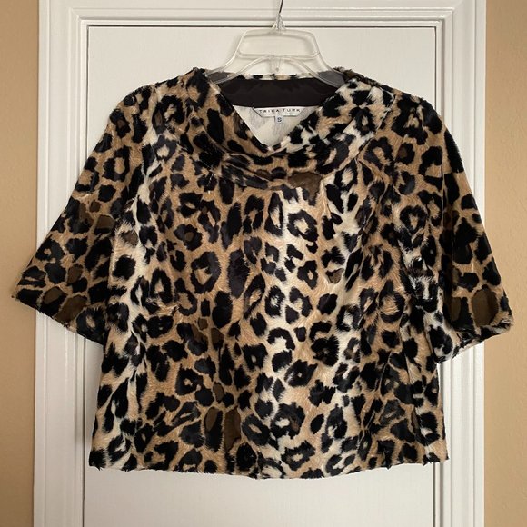 trina turk animal print kailee top - Picture 1 of 4